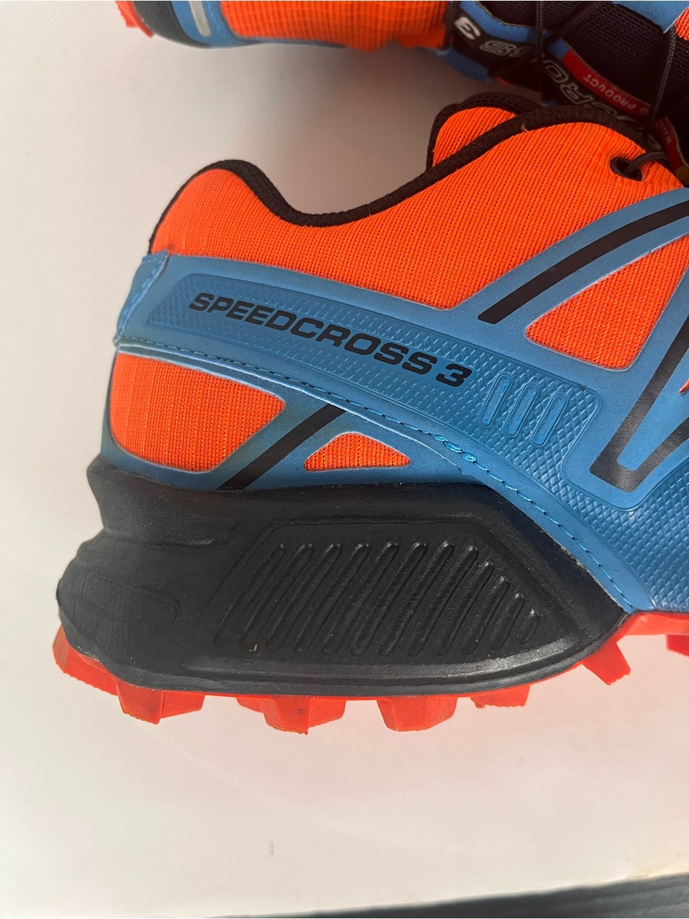 Salomon Speedcross 3 Trail Running Shoes Mens 8/Womens 9.5 Orange Blue Hiking - Picture 4 of 10